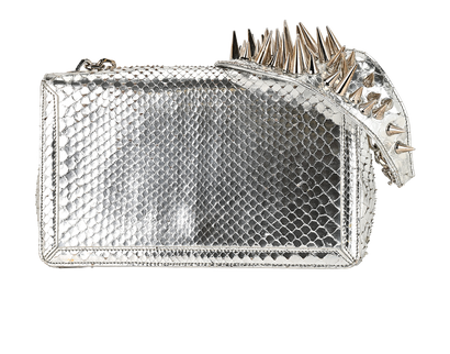 Artemis Spiked Shoulder Bag, &pound;595, Handbags, Silver, Snake, Front view